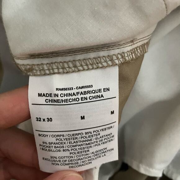 Nike Mens 32x30 Med Dri Fit Performance Golf Pants Chino Flat Front Tan Stretch - Picture 16 of 16